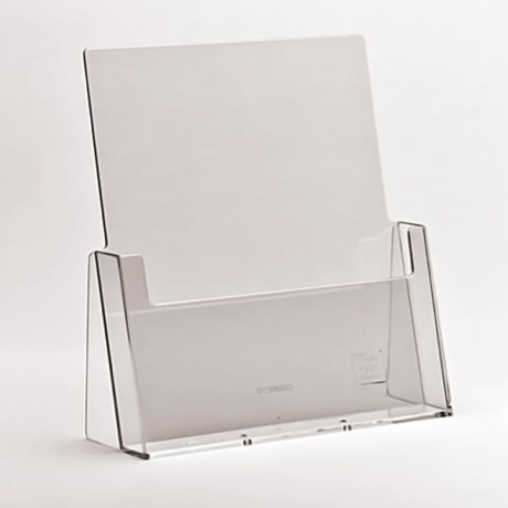 Counterstanding Clear Plastic Leaflet Dispenser - Sizes: A4 / A5 / DL